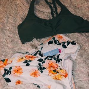 CUPSHE high-waisted bikini set!🖤